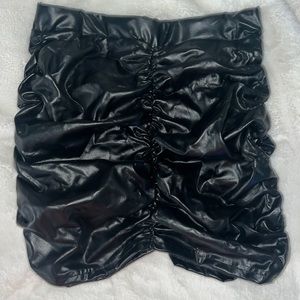 Black Shein leather skirt